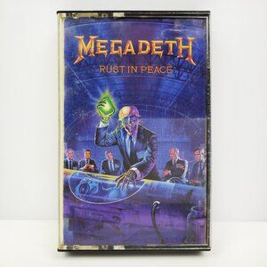 Megadeth Rust in Peace Cassette Tape VTG 1990 Thrash Metal 90s Tested